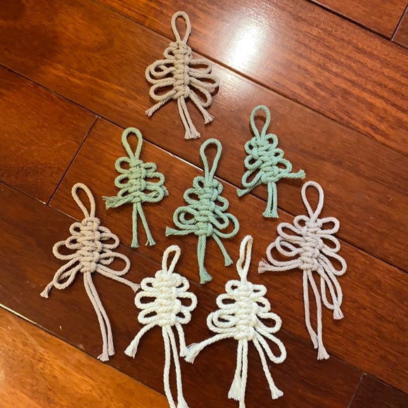 5 for $20! Macrame Christmas Tree Gift Bag Ornament Decoration - Picture 1 of 5